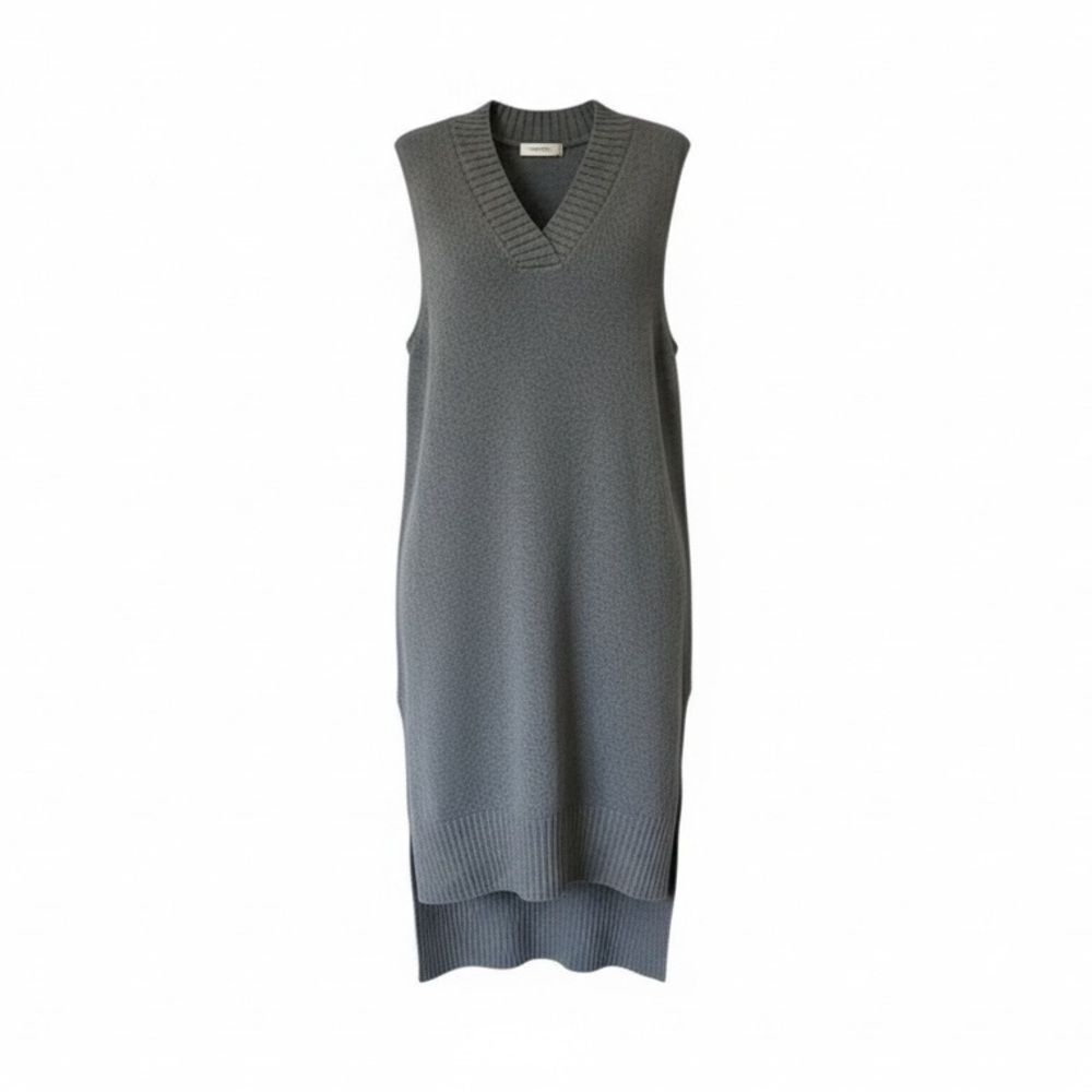No Tags V Neck Sleeveless Sweater Dress